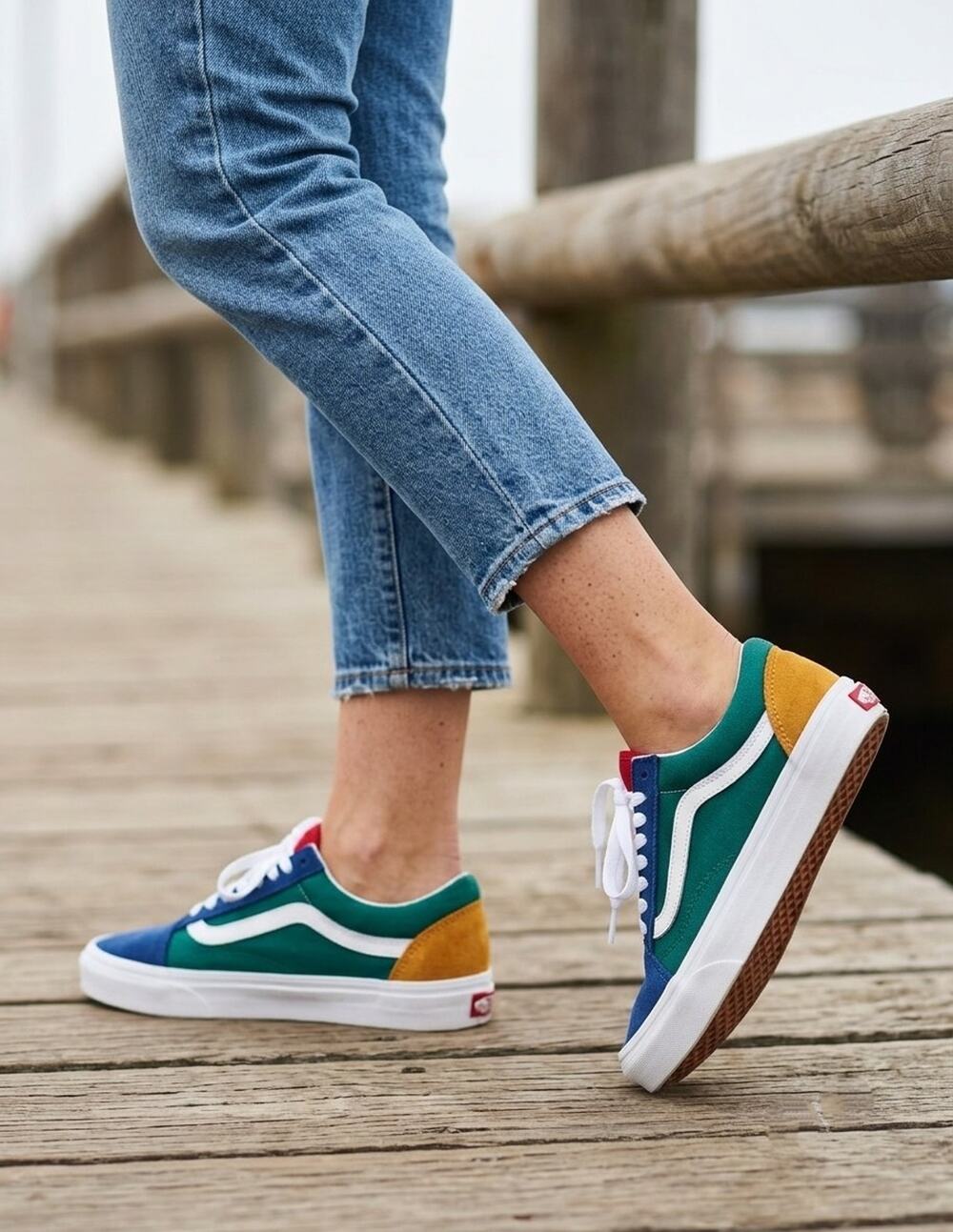 Vans Old Skool Yacht Club Colorblock Unisex Shoes Men's 5 Women's 6.5 Excellent